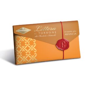 Lettera di Torrone Morbido Ricoperta all'Arancia 150g - Condorelli