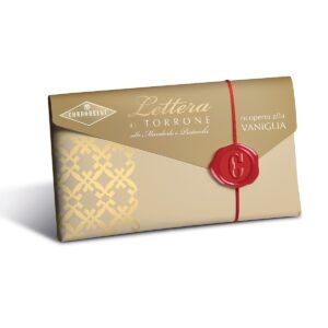 Lettera di Torrone Morbido Ricoperta alla Vaniglia 150g - Condorelli
